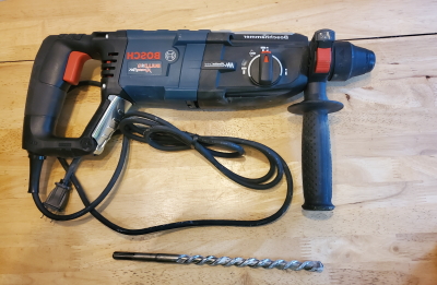 Bosch SDS Hammer Drill on Wooden Table