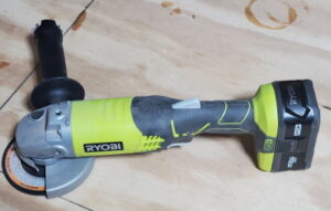 Ryobi Angle Grinder on a work Bench